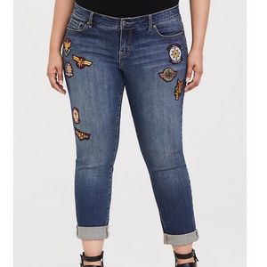 CAPTAIN MARVEL PATCHWORK BOYFRIEND JEAN